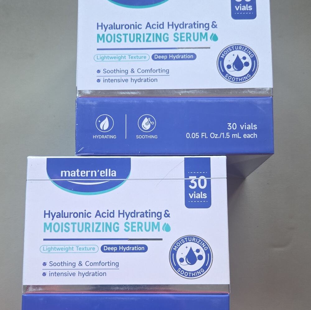 2 matern'ella Hyaluronic Acid Face Serum Hydrating Soothing, 30 Vials 1.5 mL